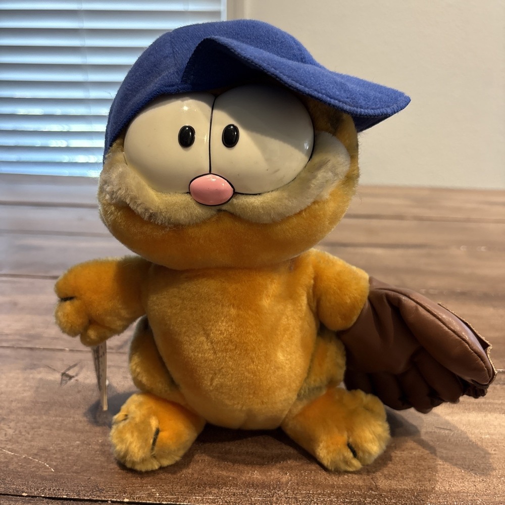Vintage 1981 NOS Dakin Garfield Plush Baseball Hero #32-4400 W/ Tags Nice!!!